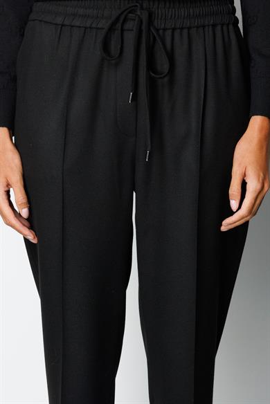 Elastan Kemerli Bağcıklı Flanel Pantolon