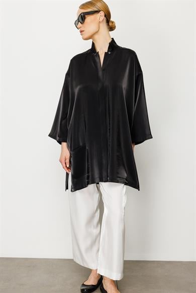 Elastan Kemerli Bol Kesim Pantolon