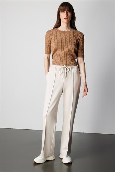 Elastan Kemerli Bol Kesim Sweat Pantolon