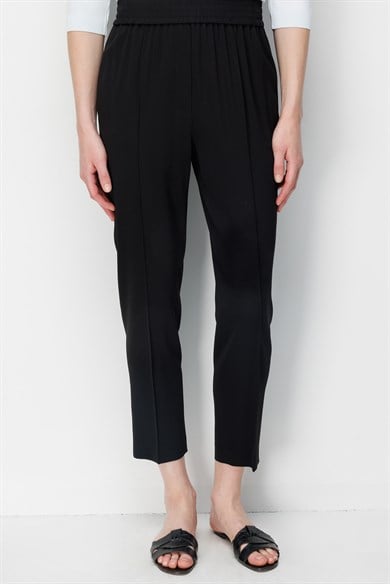 Elastan Kemerli Dar Paça Pantolon