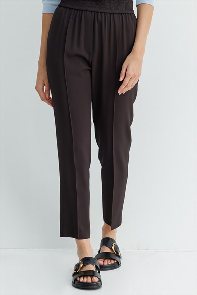 Elastan Kemerli Dar Paça Pantolon
