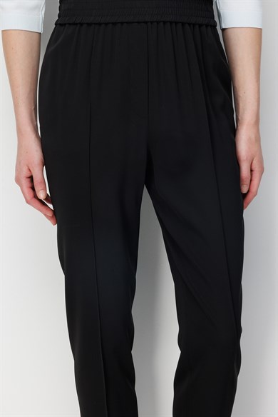 Elastan Kemerli Dar Paça Pantolon