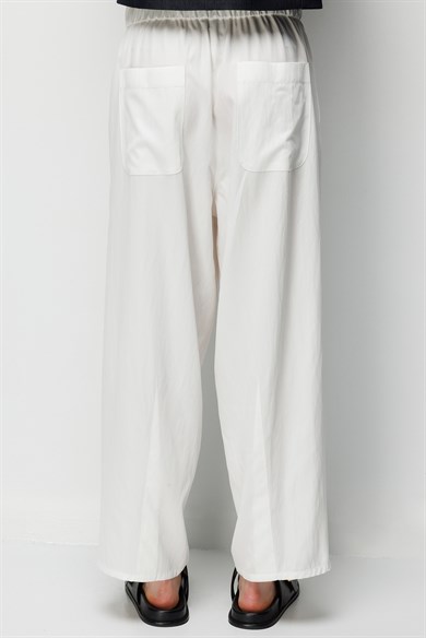 Elastan Kemerli Pensli Pantolon