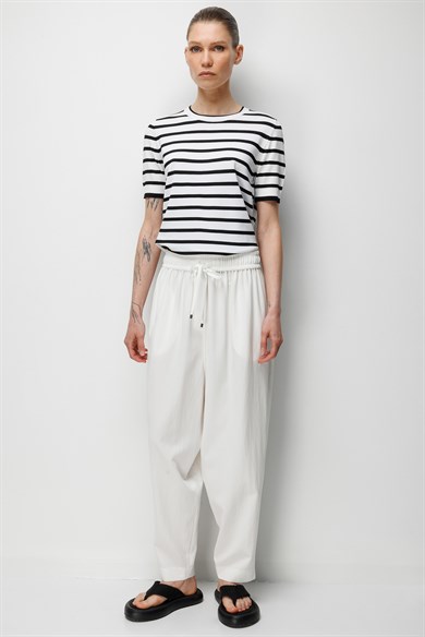 Elastan Kemerli Şalvar Pantolon