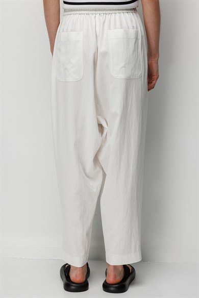 Elastan Kemerli Şalvar Pantolon