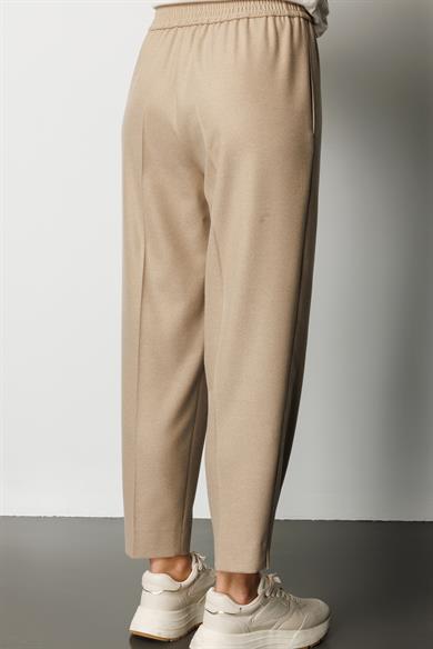 Elastan Kemerli Yırtmaçlı Pantolon