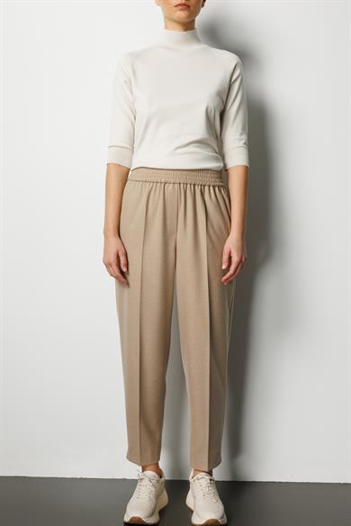 Elastan Kemerli Yırtmaçlı Pantolon