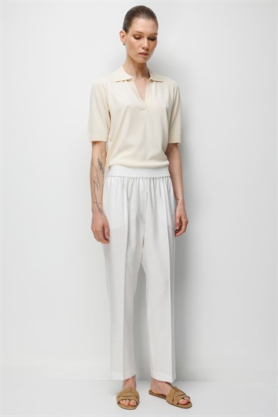 Elastan Kmerli Yanı Şeritli Pantolon