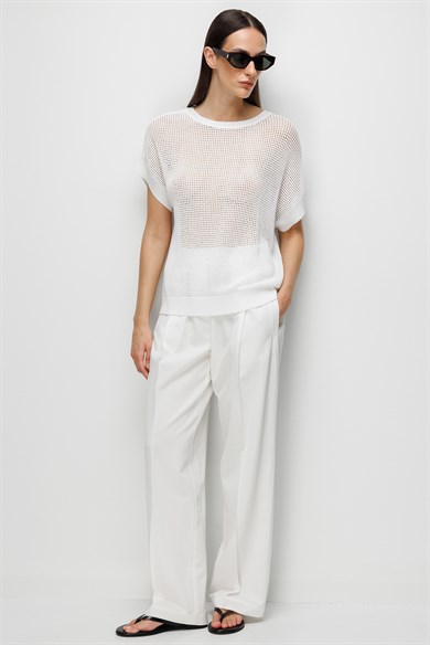 File Örgü Düşük Kol Triko