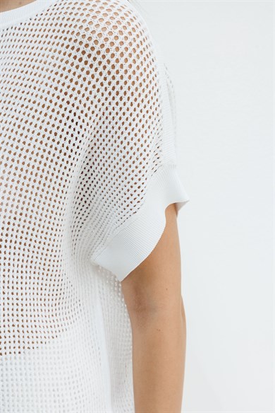 File Örgü Düşük Kol Triko