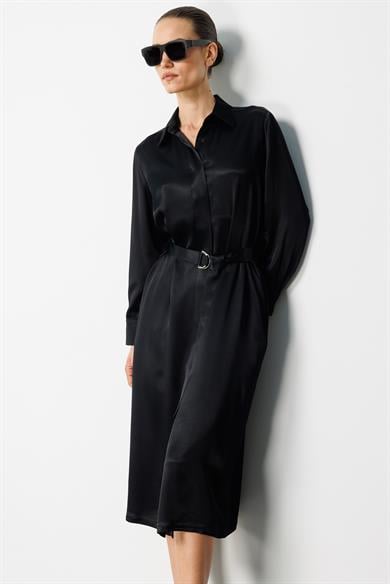 Gizli Pat Kemerli Elbise