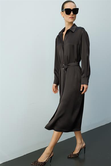 Gizli Pat Kemerli Elbise