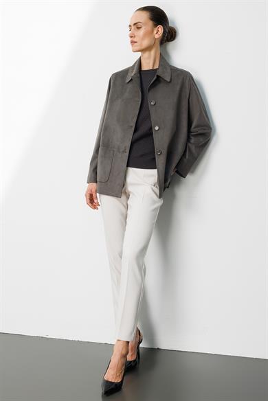 Güderi Görünümlü Dıştan Cepli Ceket