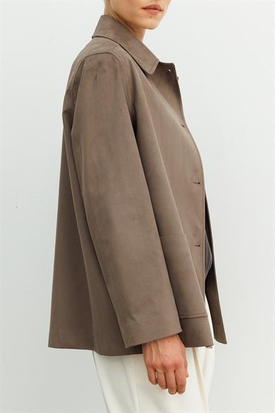 Güderi Görünümlü Dıştan Cepli Ceket