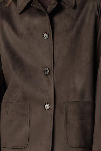 Güderi Görünümlü Dıştan Cepli Ceket