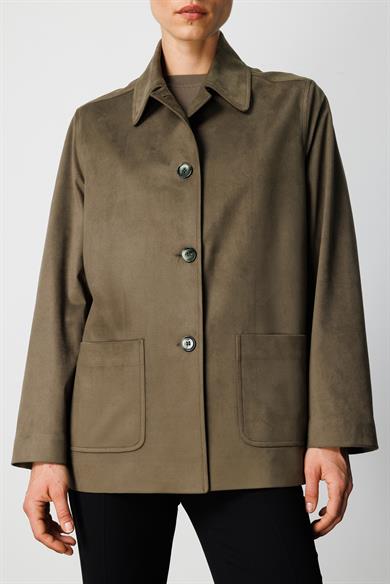 Güderi Görünümlü Dıştan Cepli Ceket