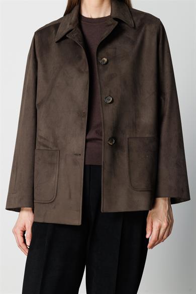 Güderi Görünümlü Dıştan Cepli Ceket