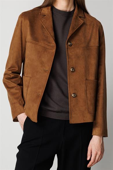 Güderi Görünümlü Dıştan Cepli Kısa Ceket