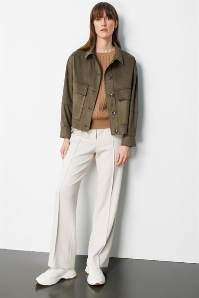 Güderi Görünümlü Kısa Mont