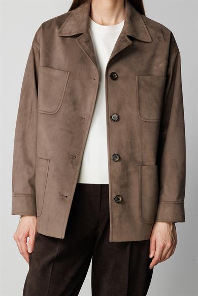 Güderi Görünümlü Manşetli Ceket