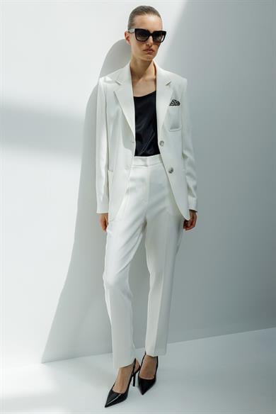 İki Düğme Dıştan Cepli Ceket