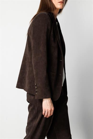 İki Düğme Kadife Ceket