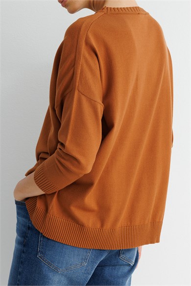 Kayık Yaka Oversize Triko