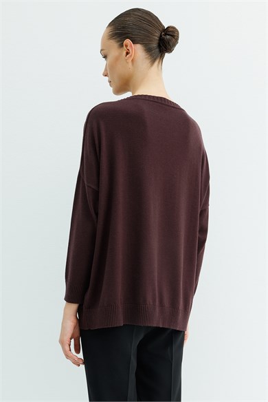 Kayık Yaka Oversize Triko