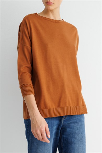 Kayık Yaka Oversize Triko