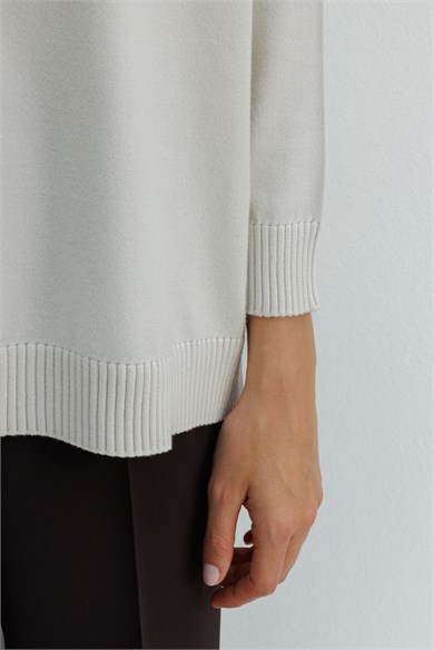 Kayık Yaka Oversize Triko