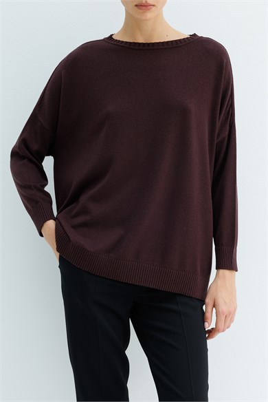 Kayık Yaka Oversize Triko