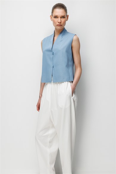 Kimono Yaka Kolsuz Bluz