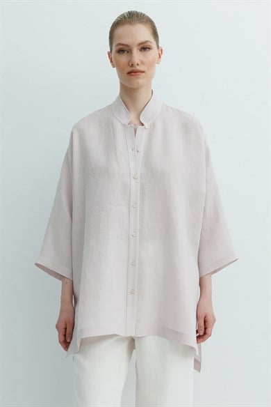 Kimono Yaka Uzun Gömlek