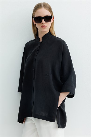 Kimono Yaka Uzun Gömlek