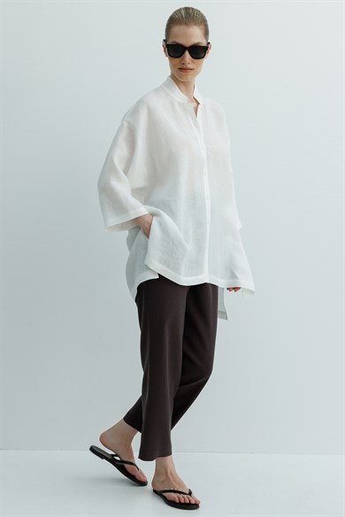 Kimono Yaka Uzun Gömlek