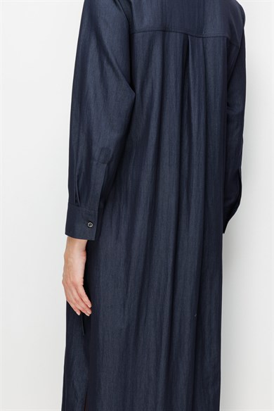 Kordonlu Gömlek Elbise