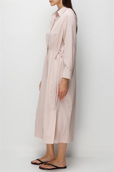 Kordonlu Gömlek Elbise