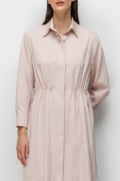 Kordonlu Gömlek Elbise