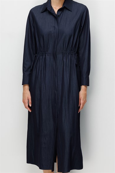 Kordonlu Gömlek Elbise