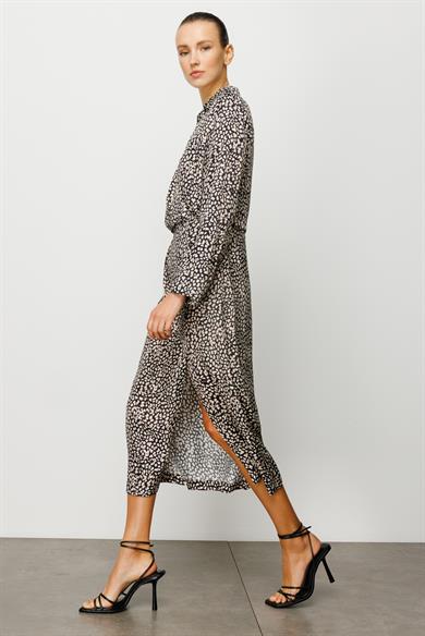 Kruvaze Empirme Saten Elbise