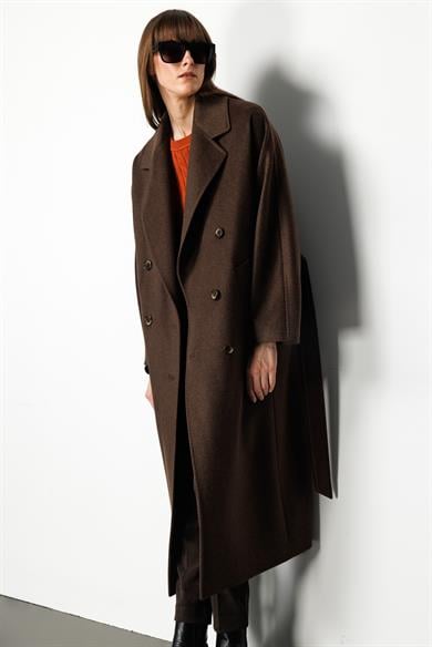 Kruvaze Uzun Kemerli Manto