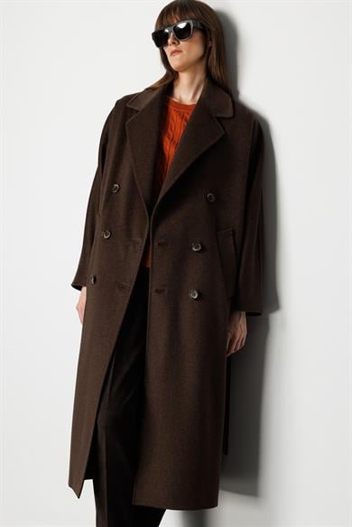 Kruvaze Uzun Kemerli Manto