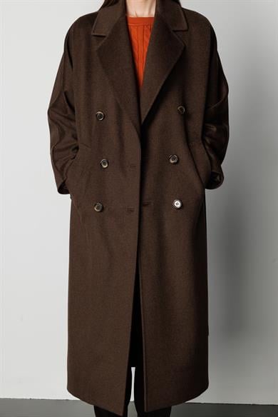 Kruvaze Uzun Kemerli Manto