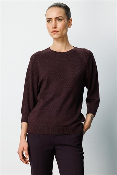 Nopeli O Yaka Truvakar Kol Triko