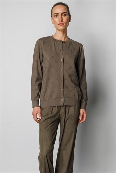 O Yaka Jakarlı Hırka