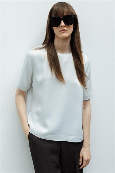 O Yaka Yarım Kol Bluz