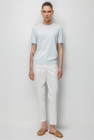 O Yaka Yarım Kol Triko