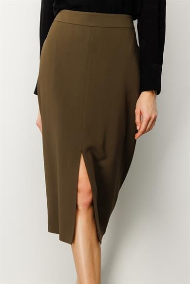 Önden Yırtmaçlı Dar Etek