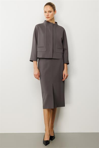 Önden Yırtmaçlı Dar Etek