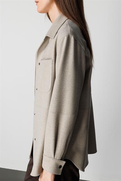 Oversize Çift Cepli Gömlek